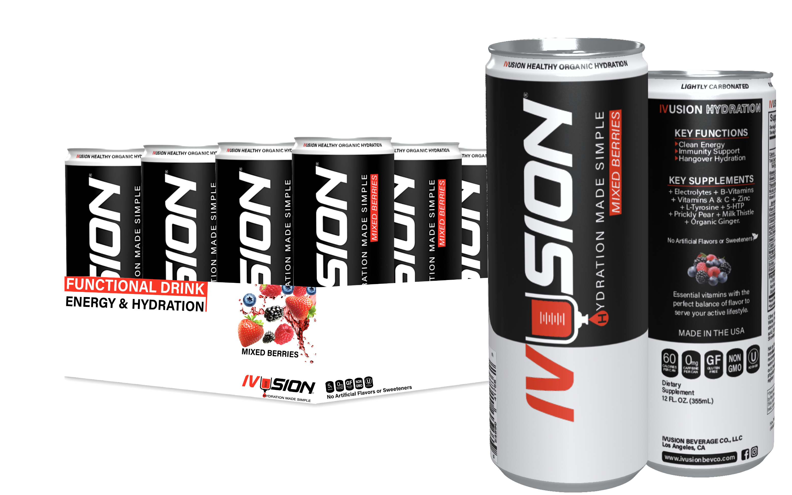 electrolyte mix drink hydration - ivusion berries flavor