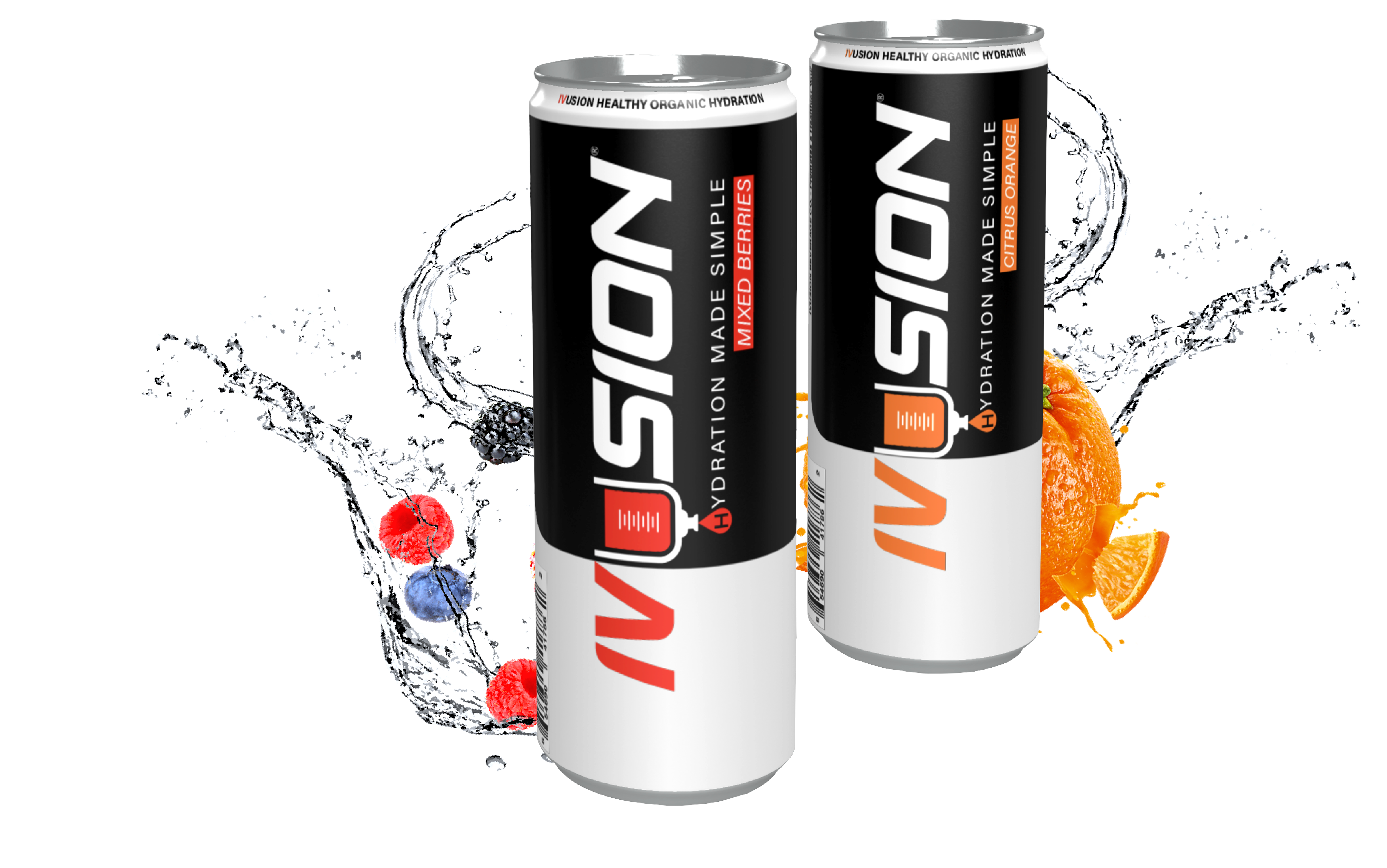 electrolyte mix drink hydration - ivusion orange & berries flavor